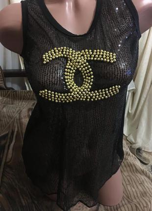 Шикарна блуза з орнаментом chanel