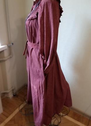 Шикарное коттоновое платье с длинным рукавом англия3 фото