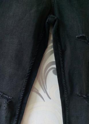 Чорні сірі джинси скінні з високою посадкою мом моми3 фото