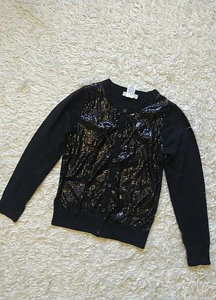 Нарядная кофта с паетками в школу