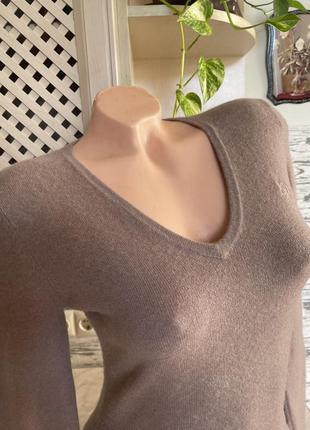 Ніжний кашеміровий светр кавового кольору8 фото