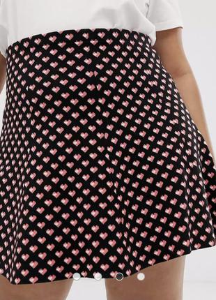 Мини-юбка с сердечками oasis