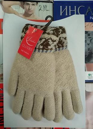 Жіночі рукавички теплі2 фото