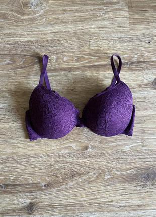 Шикарний, ажурний, бюстгальтер, в фіолетовому, кольорі, від дорогого бренду: c&a 👌
