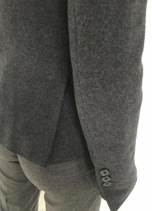 8 by yoox  шерстяной суконный серый пиджак5 фото