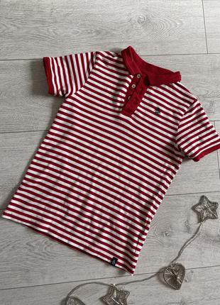 Футболка поло для хлопчика в смужку penguin 7-8 років.