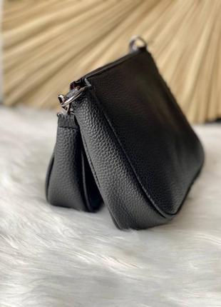 Karl lagerfeld multi pochette black жіночий брендовий чорна стильна сумочка тренд жіноча модна сумка чорна4 фото