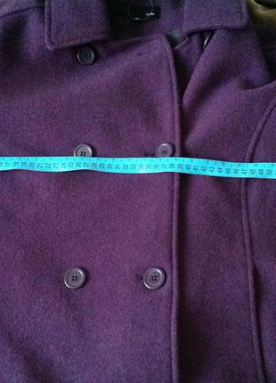 Брендовое демисезонное шерстяное пальто ellos (60% шерсть), 48 р. европейский8 фото
