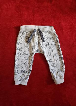 Утеплені трикотажні штани джогеры f&f 12-18 міс1 фото