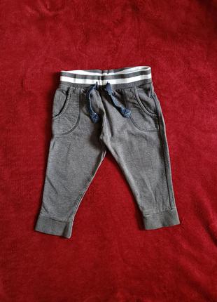 Утепленные трикотажные штаны джогеры waitrose 12-18 мес