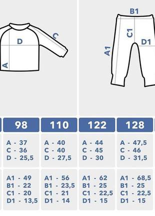 Дитяча тепла піжама для хлопчика, тканина інтерлок , 98 - 134 см5 фото