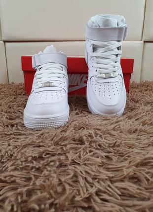 Взуття nike air force one mid. білі кросівки найк аір форс 1 чоловічі і жіночі.