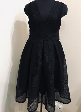 Эксклюзивное чёрное нарядное платье forever unique p -12/40