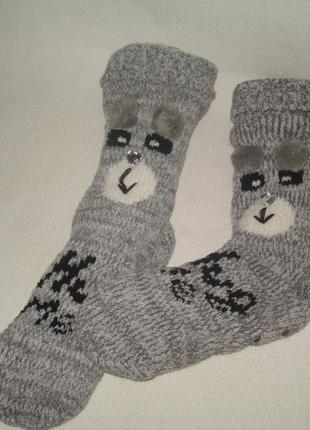 Очень теплые зимние носки"зайчики"