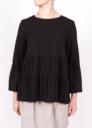 Cos вовняна чорна кофта блуза (100% шерсть)