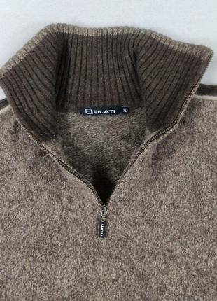Filati . 
теплый вязаный шерстяной свитер с воротом на змейкой.2 фото