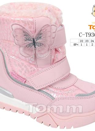 Зимние термо ботинки сапожки сапоги дутики девочке дівчинки том м 9369е розовые, р.248 фото