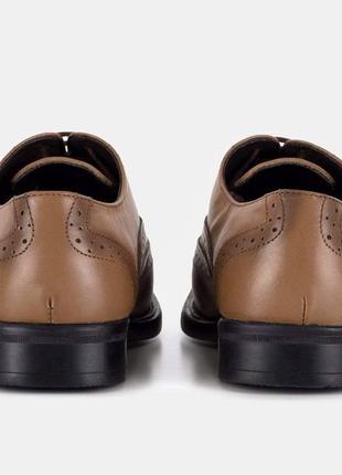 Мужские коричневые туфли кожаные,броги,оксфорды redfoot4 фото