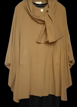 Пальто кейп вовна/кашемір з шарфом