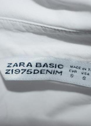 Белое платье-рубашка из хлопка zara5 фото