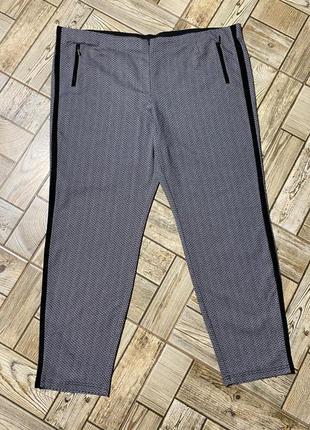 Шикарные фактурные брюки стрейч с лампасами canda