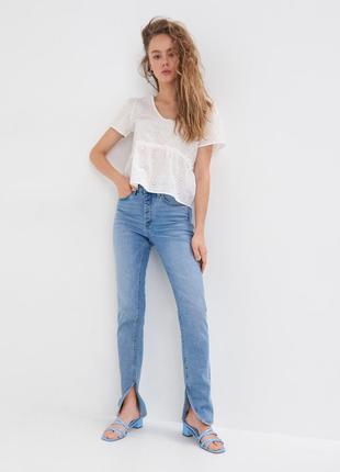 S/м новая фирменная блуза блузка рубашка с ажурной вышивкой sinsay