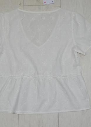 S/м новая фирменная блуза блузка рубашка с ажурной вышивкой sinsay10 фото