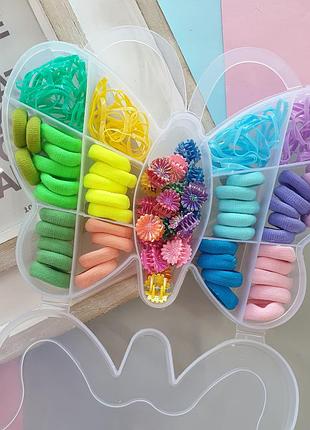Резинки для детей в органайзере