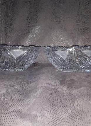 Ваза, цукерниця, тура (дві штуки) (1970-ті) богемське скло