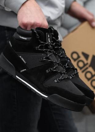 Мужские кроссовки adidas terrex мех / чоловічі кросівки чорні зима