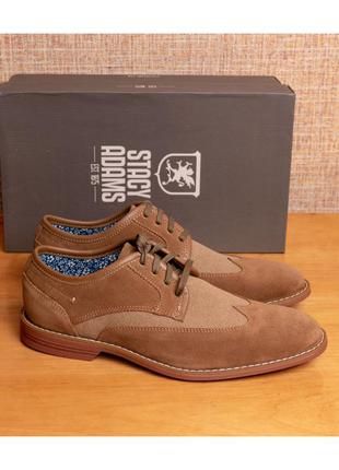 Чоловічі туфлі оксфорд stacy adams wickley wingtip us7/eur40 на стопу 24.5-25см