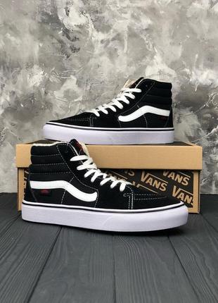 Женские высокие кеды с мехом vans old school mid