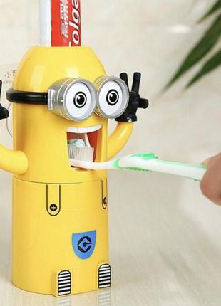Миньон детский автоматический дозатор держатель для зубной пасты диспенсер и щеток выдавливатель