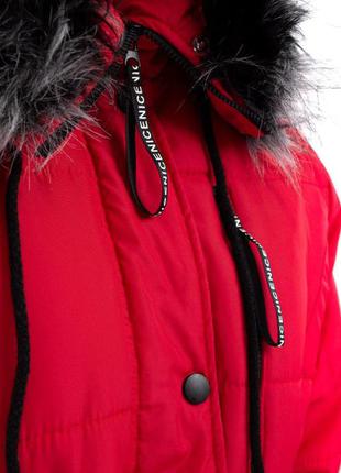 Женская парка-куртка плащевая с капюшоном мех отстегивается, очень теплая и легкая.5 фото