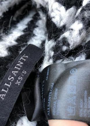 Вовна альпака,теплий,об'ємний светр,кофта,пуловер,преміум бренд,allsaints.4 фото