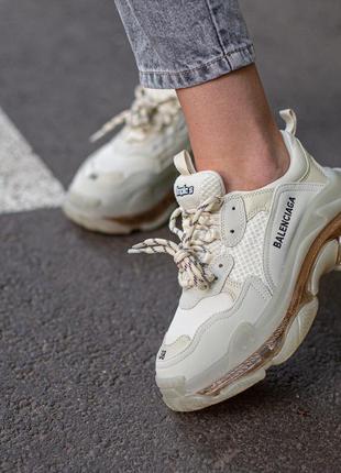 Жіночі шкіряні кросівки balenciaga