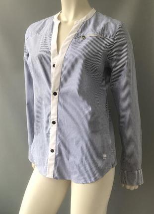 Хлопчатобумажная блузка в мелкую полоску бренда g-star women.  голландия2 фото