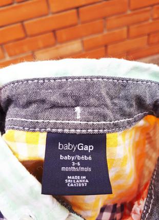 Сорочка babygap на 3-6 місяців дитяча котонова5 фото