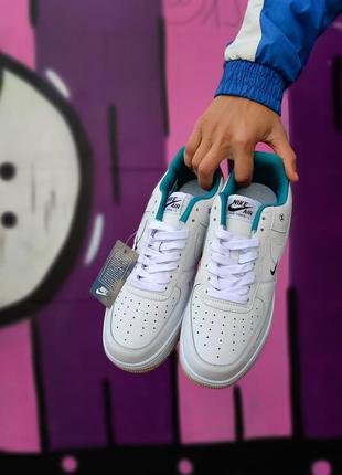 Шкіряні, білі, круті кросівки nike air force 1 × sb | шикарные, кожаные кроссы2 фото