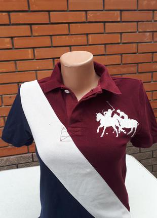 Футболка polo ralph lauren бордо синя4 фото