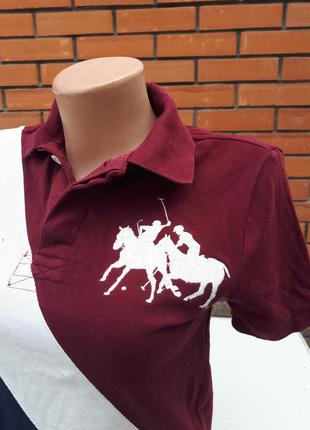 Футболка polo ralph lauren бордо синя3 фото