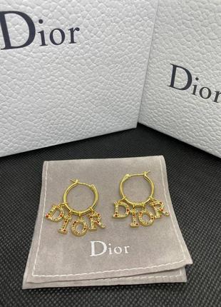 Серьги с камнями в стиле  christian dior ✨✨✨2 фото