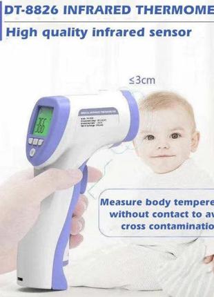 Градусник безконтактний інфрачервоний термометр пірометр для дітей dt8826 тіла медичний без ртуті 88063 фото