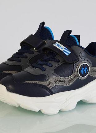 Кроссовки подростковые для мальчика clibee 31, 34р. модель l25blue. легкие. липучка.