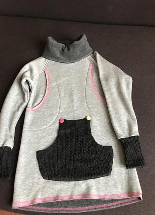 Флісова туніка для дівчинки на ріст 128,134 6