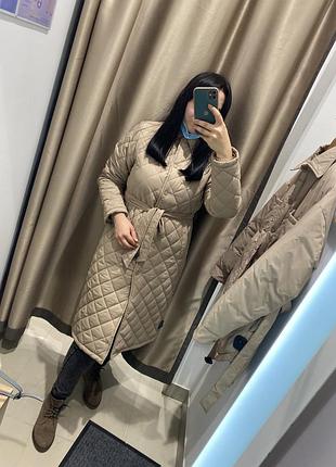 Стеганное пальто
