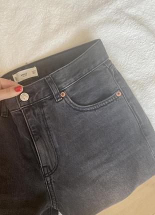 Mango straight crop sayana jeans, gray color4 фото