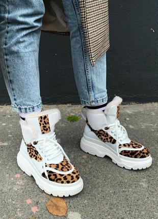 Кожаные меховые ботинки зима/ деми по вашим меркам ручная работа