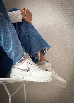 Кроссовки nike air force 1 pixel se "sail snake"