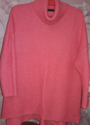 Свитер розовый 22 р-р мохер